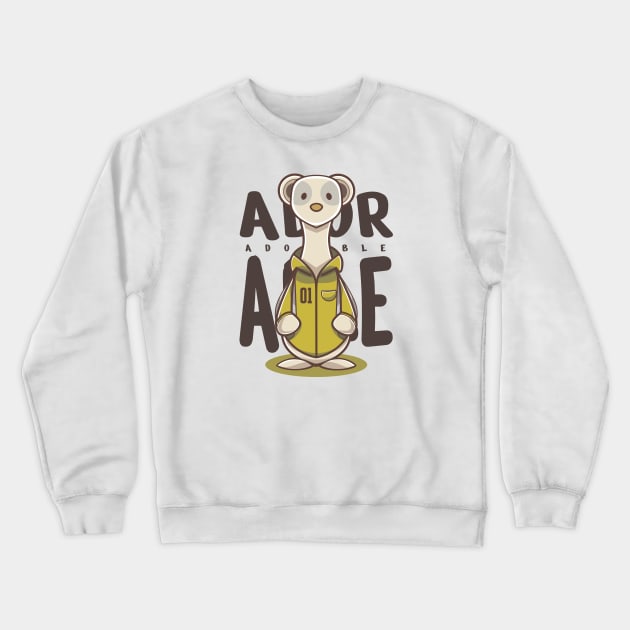 Cute Animal Character Crewneck Sweatshirt by Alsiqcreativeart